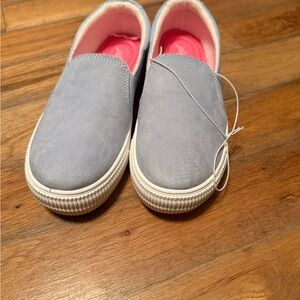Jellypop Light Blue and Pink Slip-On Shoes